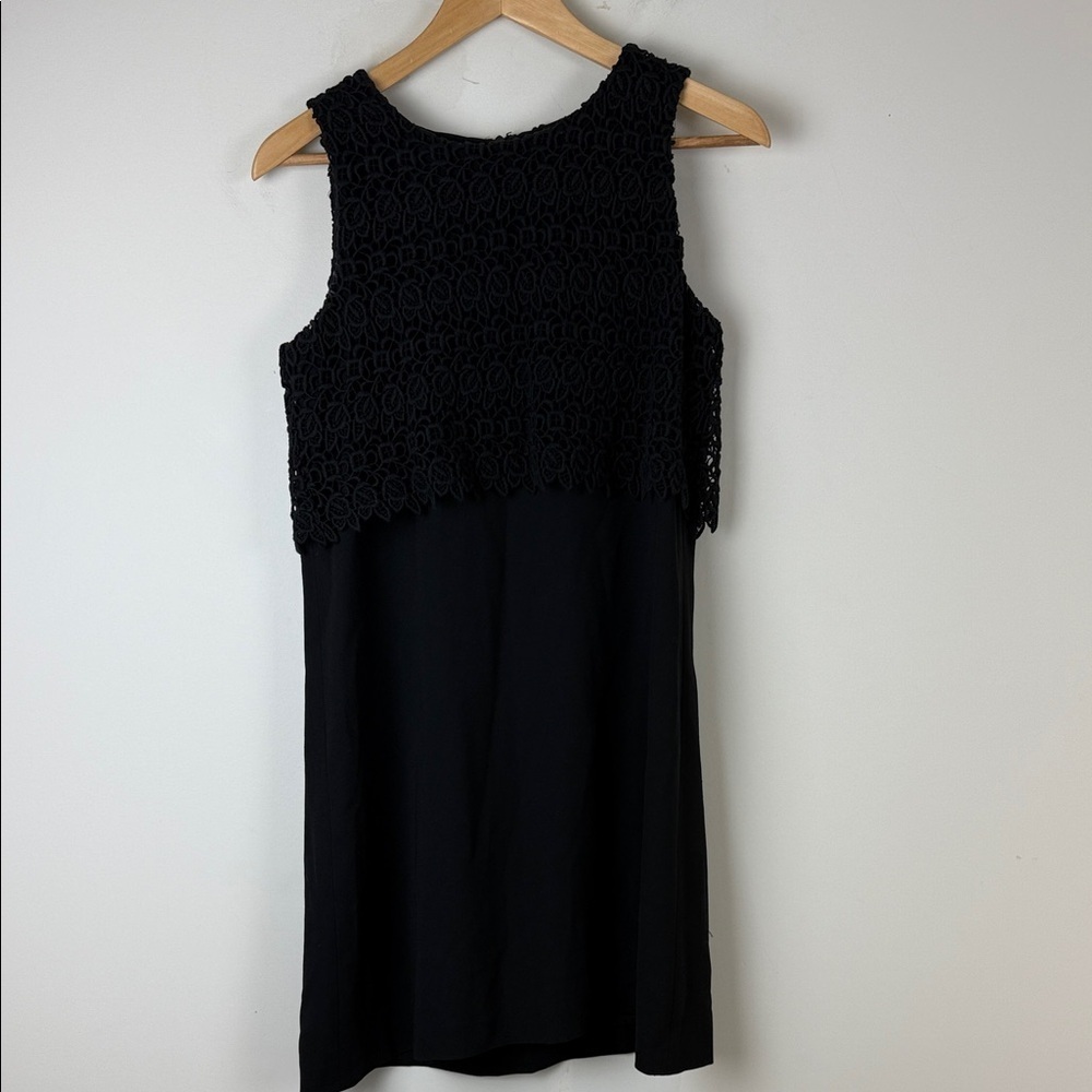 Club Monaco Black Lace Overlay Mini Dress Size 0